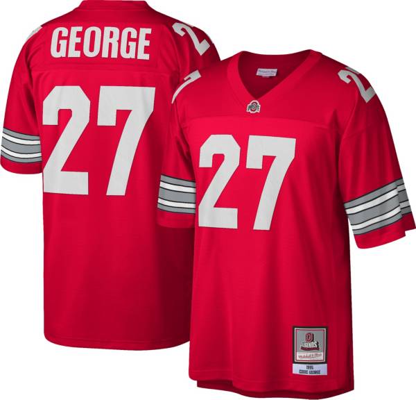 Mitchell & Ness Men's Ohio State Buckeyes Eddie George #27 1995 Scarlet Replica Jersey product image