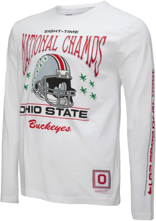 Mitchell & Ness Men's Ohio State Buckeyes 8 Time Champs Long Sleeve T-Shirt product image