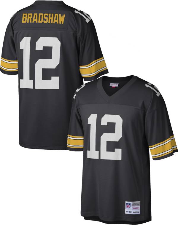 Mitchell & Ness Men's Pittsburgh Steelers Terry Bradshaw #12 1976 Black Jersey