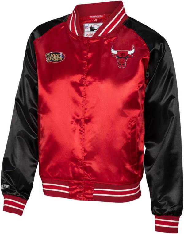 Mitchell & Ness Women's Chicago Bulls Red Satin Jacket