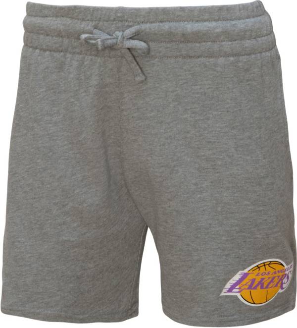 Mitchell & Ness Women's Los Angeles Lakers Grey Logo Shorts product image