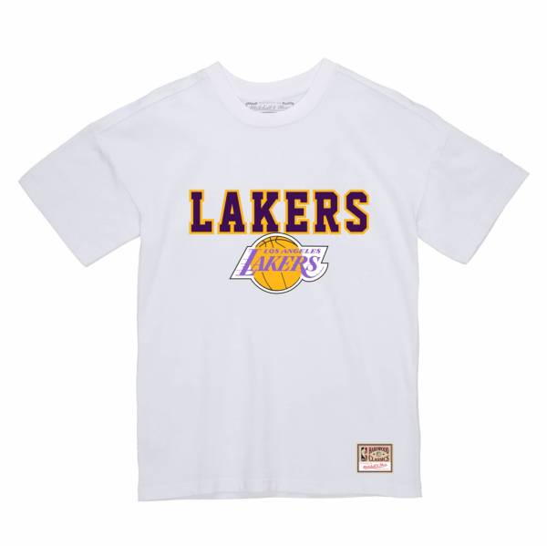 Mitchell & Ness Women's Los Angeles Lakers White Logo T-Shirt