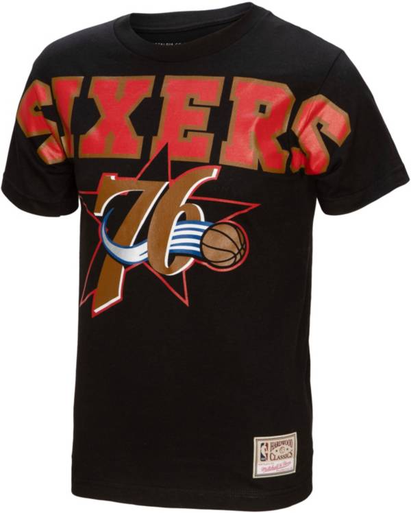 Mitchell & Ness Women's Philadelphia 76ers Black Logo T-Shirt