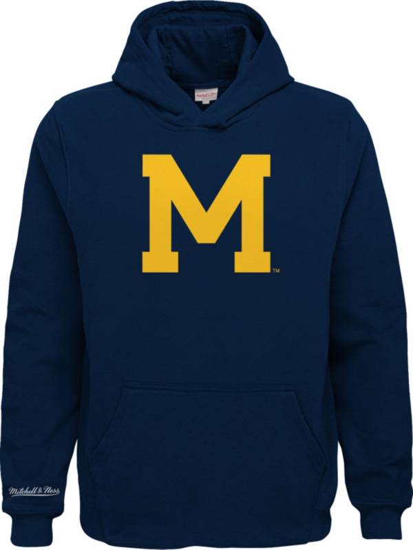 Mitchell & Ness Youth Michigan Wolverines Blue Pullover Hoodie