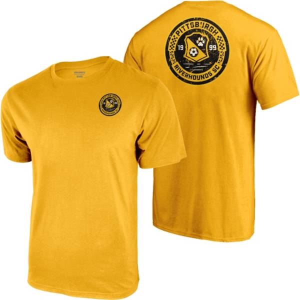 Icon Sports Group Pittsburgh Riverhounds SC 2 Logo Gold T-Shirt
