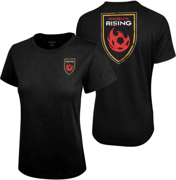 Icon Sports Group Women's Phoenix Rising FC 2 Logo Black T-Shirt