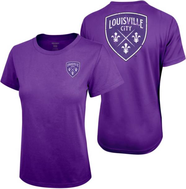 Icon Sports Group Women's Louisville City FC 2 Logo Purple T-Shirt