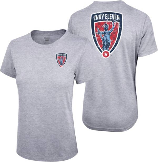 Icon Sports Group Women's Indy Eleven 2 Logo Grey T-Shirt