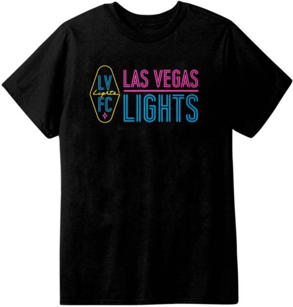 Icon Sports Group Youth Las Vegas Lights Logo Black T-Shirt