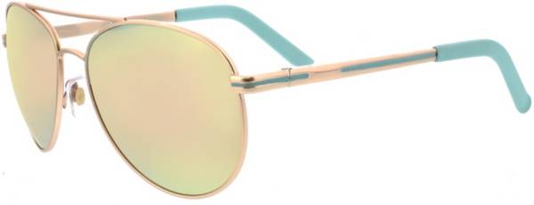 SOL PWR Women's Polarized Metal Aviator Sunglasses