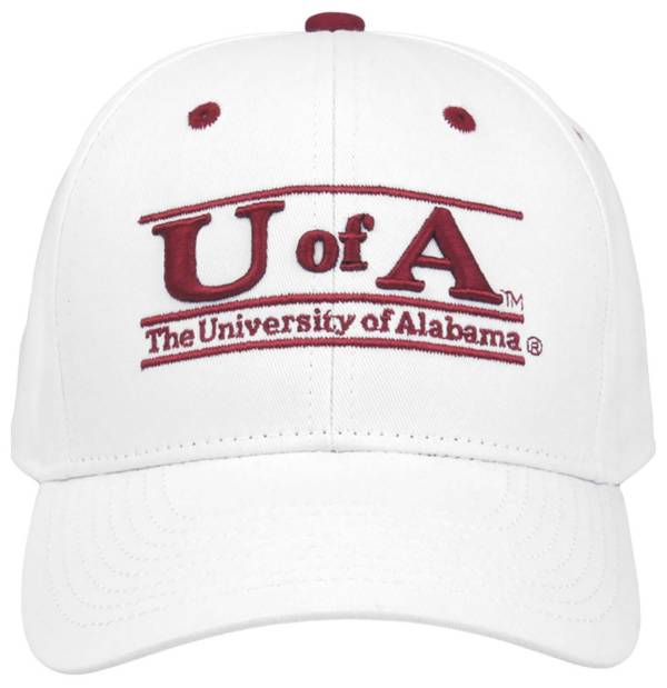 The Game Men's Alabama Crimson Tide White Bar Adjustable Hat