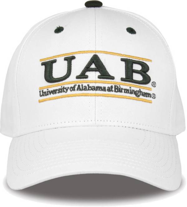 The Game Men's UAB Blazers White Bar Adjustable Hat