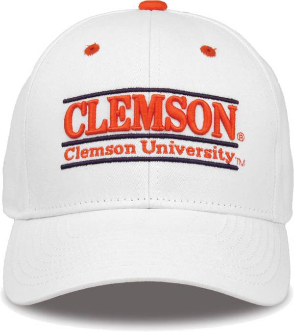 The Game Men's Clemson Tigers White Bar Adjustable Hat