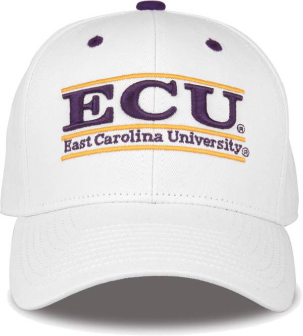 The Game Men's East Carolina Pirates White Bar Adjustable Hat