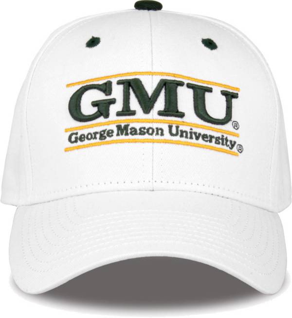 The Game Men's George Mason Patriots White Bar Adjustable Hat