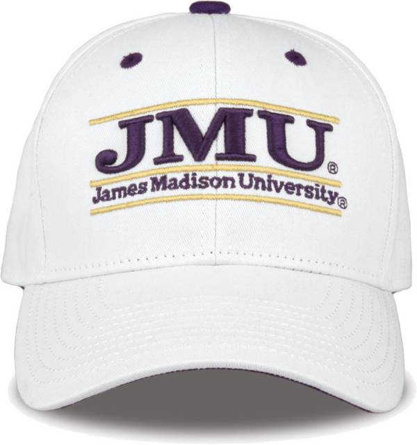 The Game Men's James Madison Dukes White Bar Adjustable Hat