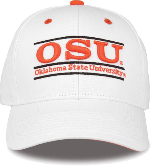 The Game Men's Oklahoma State Cowboys White Bar Adjustable Hat