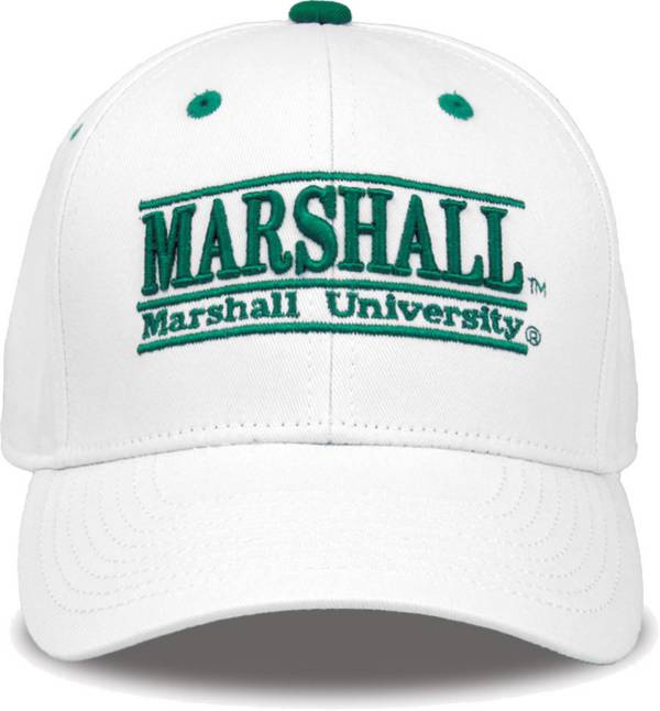 The Game Men's Marshall Thundering Herd White Bar Adjustable Hat