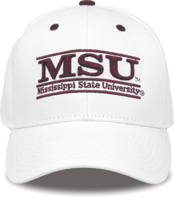 The Game Men's Mississippi State Bulldogs White Bar Adjustable Hat