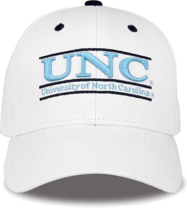 The Game Men's North Carolina Tar Heels White Bar Adjustable Hat