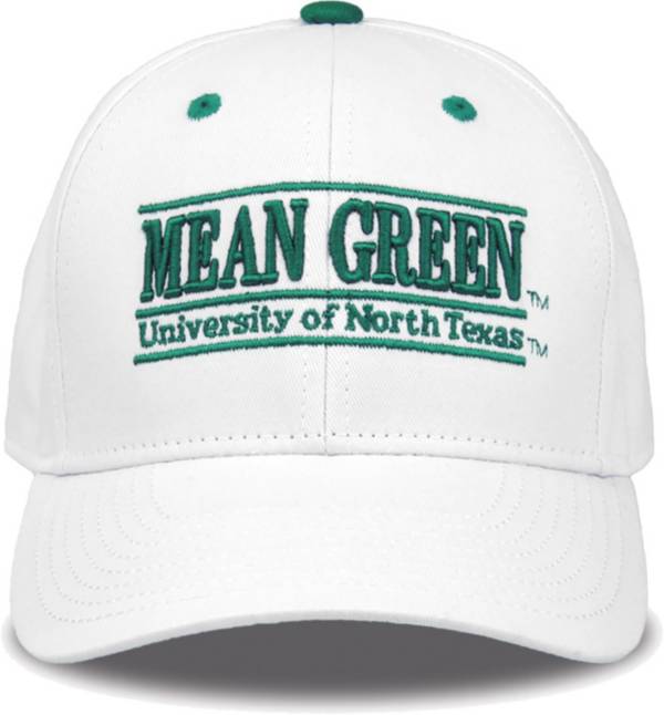 The Game Men's North Texas Mean Green White Bar Adjustable Hat