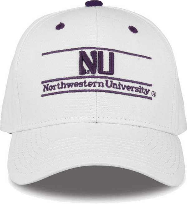 The Game Men's Northwestern Wildcats White Bar Adjustable Hat