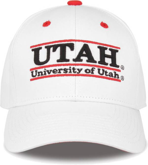 The Game Men's Utah Utes White Bar Adjustable Hat