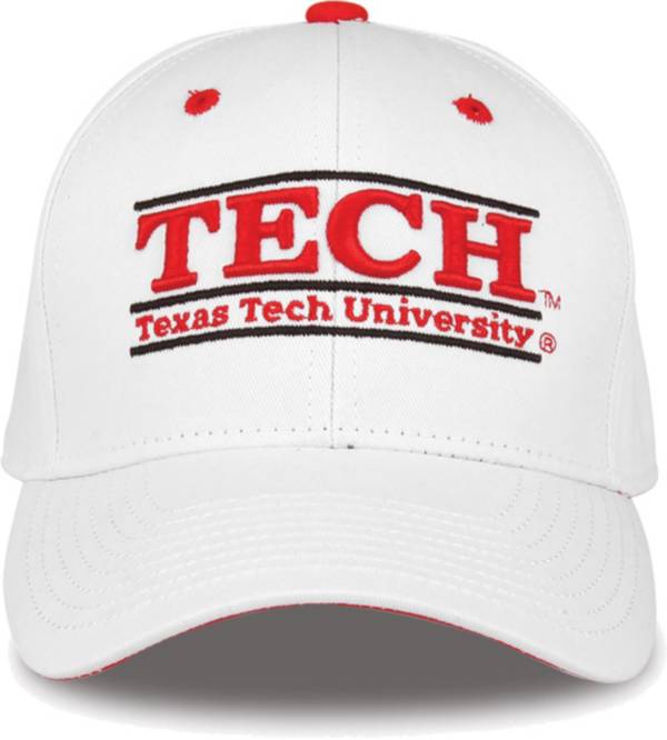 The Game Men's Texas Tech Red Raiders White Bar Adjustable Hat