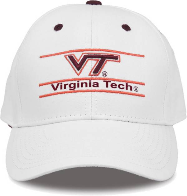 The Game Men's Virginia Tech Hokies White Bar Adjustable Hat