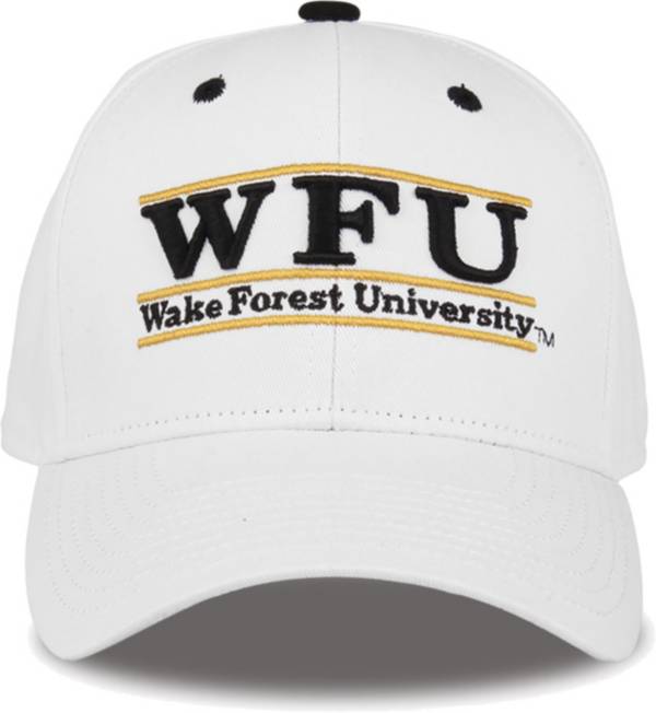 The Game Men's Wake Forest Demon Deacons White Bar Adjustable Hat