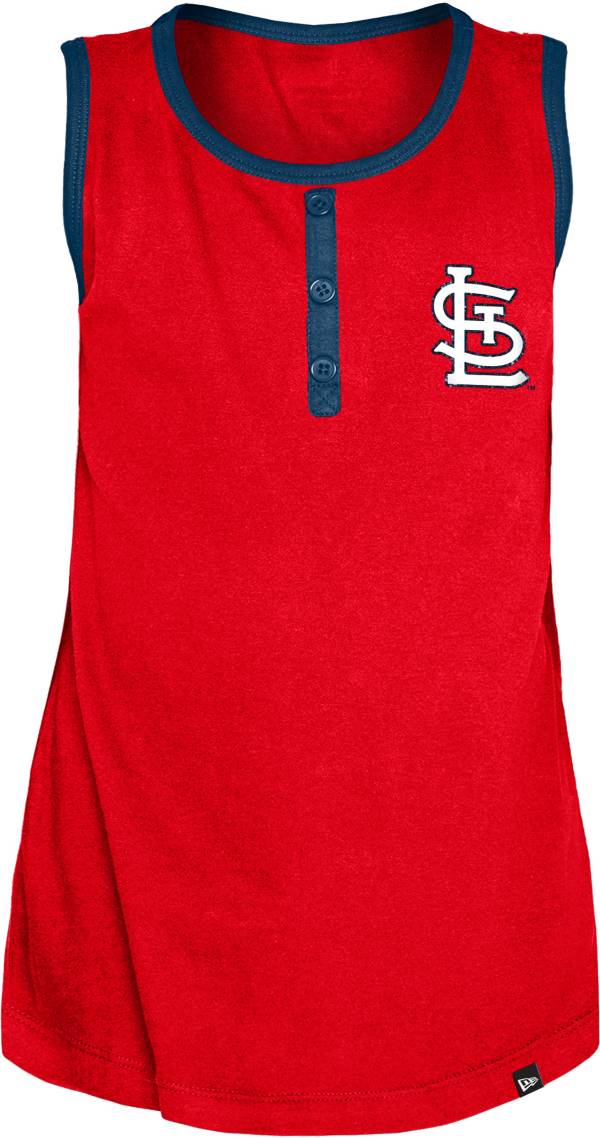 New Era Youth Girls' St. Louis Cardinals Red Giltter Tank Top