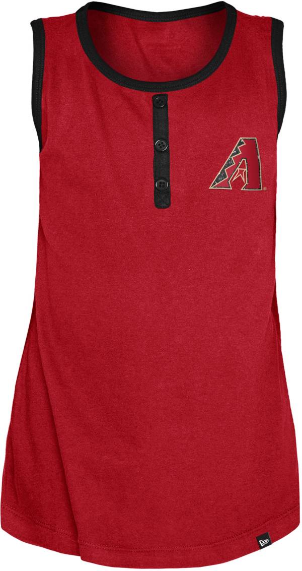 New Era Youth Girls' Arizona Diamondbacks Red Giltter Tank Top