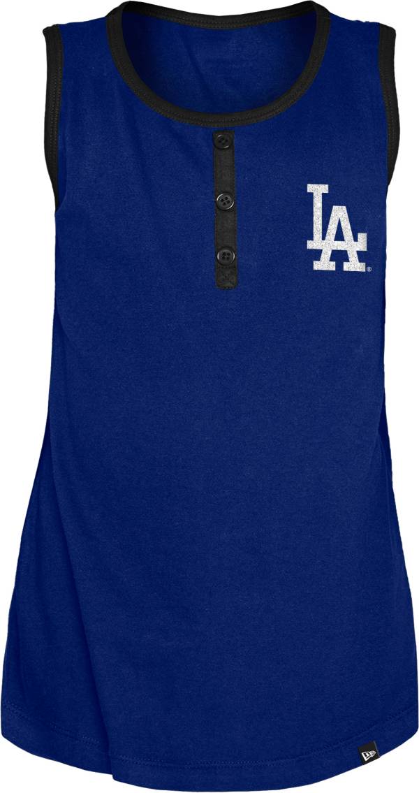 New Era Youth Girls' Los Angeles Dodgers Blue Giltter Tank Top