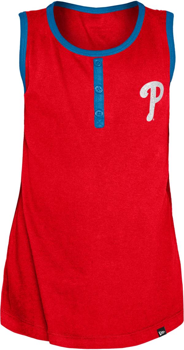 New Era Youth Girls' Philadelphia Phillies Red Giltter Tank Top