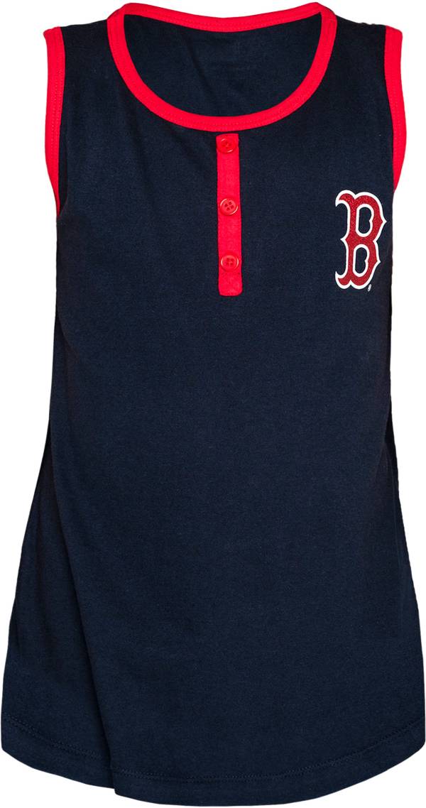 New Era Youth Girls' Boston Red Sox Blue Giltter Tank Top