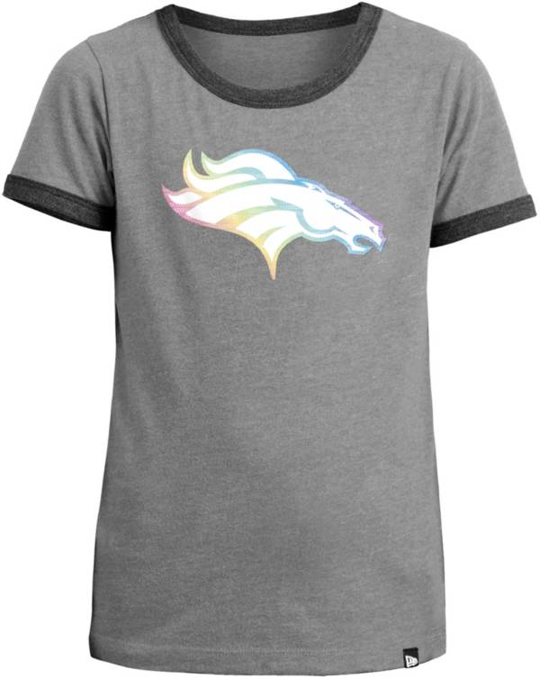 New Era Apparel Girls' Denver Broncos Candy Sequins T-Shirt