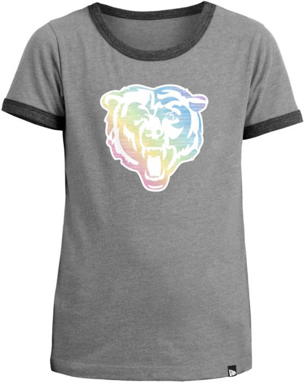 New Era Apparel Girls' Chicago Bears Candy Sequins T-Shirt