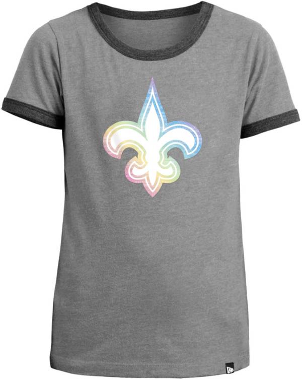 New Era Apparel Girls' New Orleans Saints Candy Sequins T-Shirt