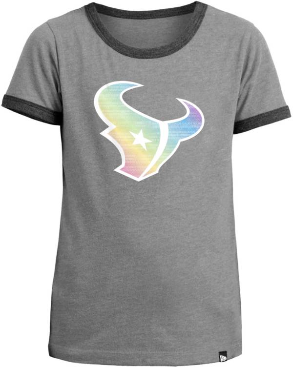 New Era Apparel Girls' Houston Texans Candy Sequins T-Shirt