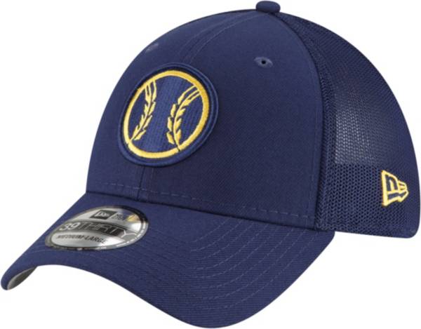 New Era Men's Milwaukee Brewers Navy 39Thirty Stretch Fit Hat