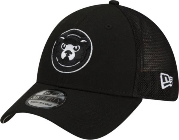 New Era Men's Chicago Cubs Black 39Thirty Stretch Fit Hat