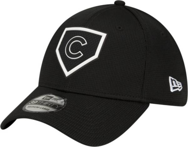 New Era Men's Chicago Cubs Black Club 39Thirty Stretch Fit Hat