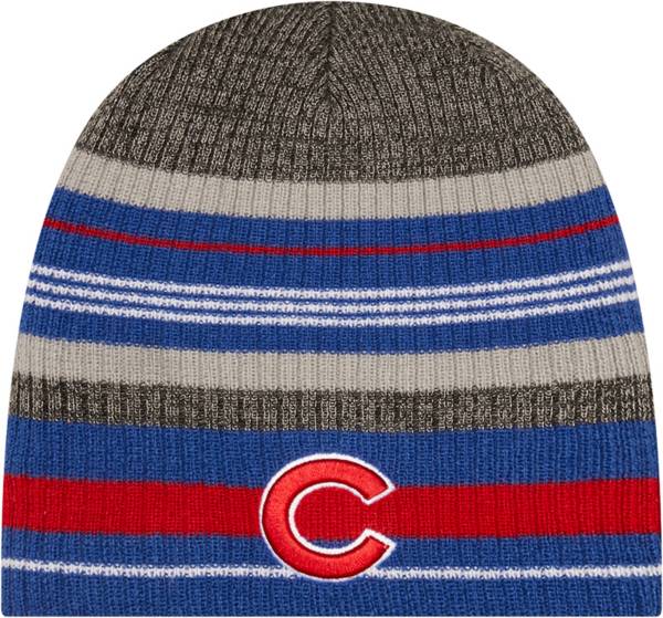 New Era Men's Chicago Cubs Blue Striped Knit Beanie