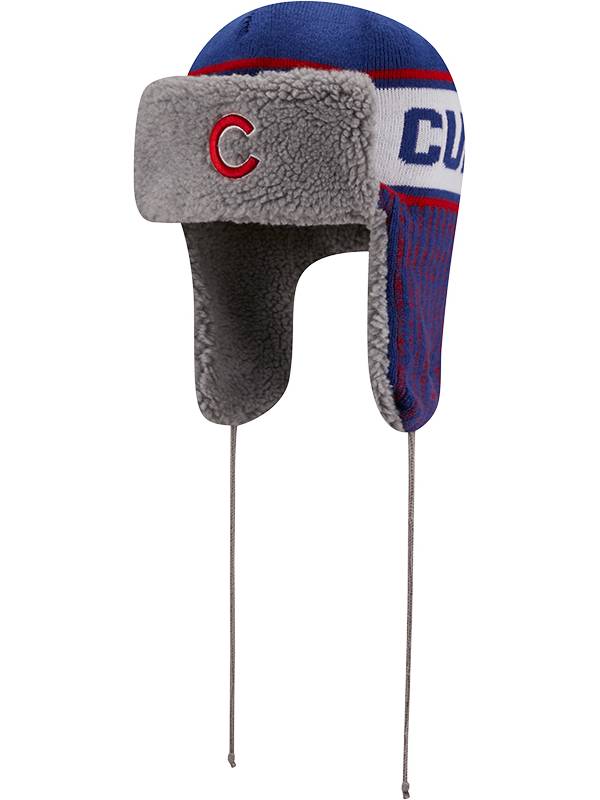 New Era Men's Chicago Cubs Blue Trapper Knit Hat