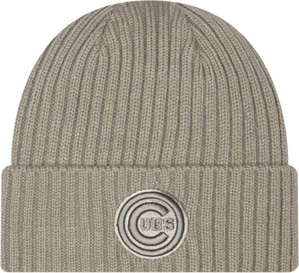 New Era Men's Chicago Cubs Grey Core Classic Knit Hat