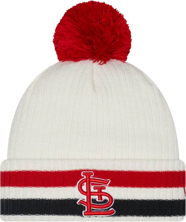 New Era Men's St. Louis Cardinals White Knit Retro Beanie