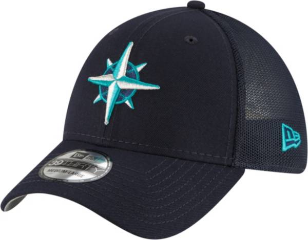 New Era Men's Seattle Mariners Navy 39Thirty Stretch Fit Hat