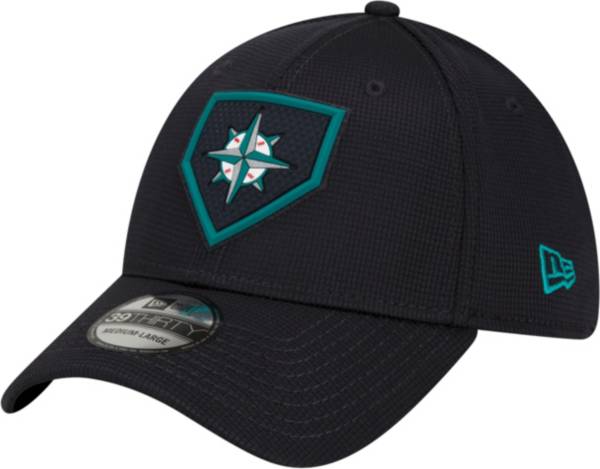 New Era Men's Seattle Mariners Navy Distinct 39Thirty Stretch Fit Hat