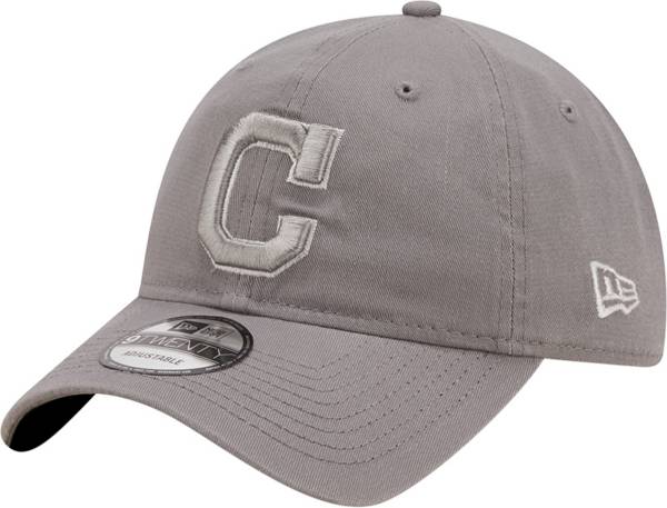 New Era Men's Cleveland Indians Grey Core Classic 9Twenty Adjustable Hat