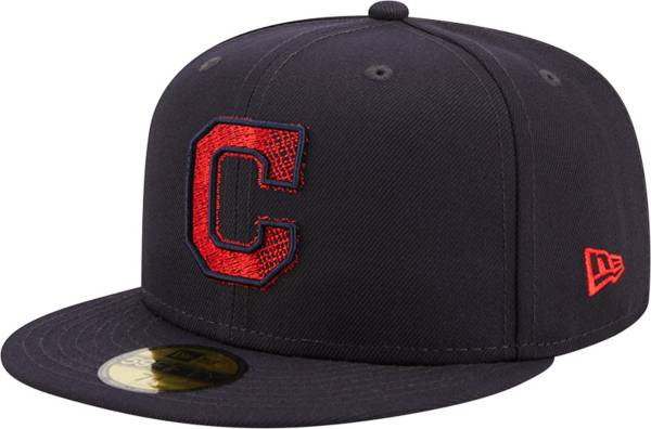 New Era Men's Cleveland Indians Navy 59Fifty Fitted Hat